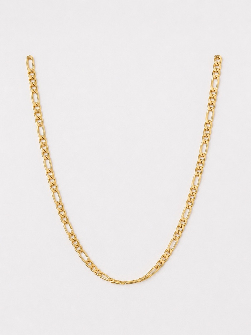 Gold Plated Figaro Chain Necklace 24”